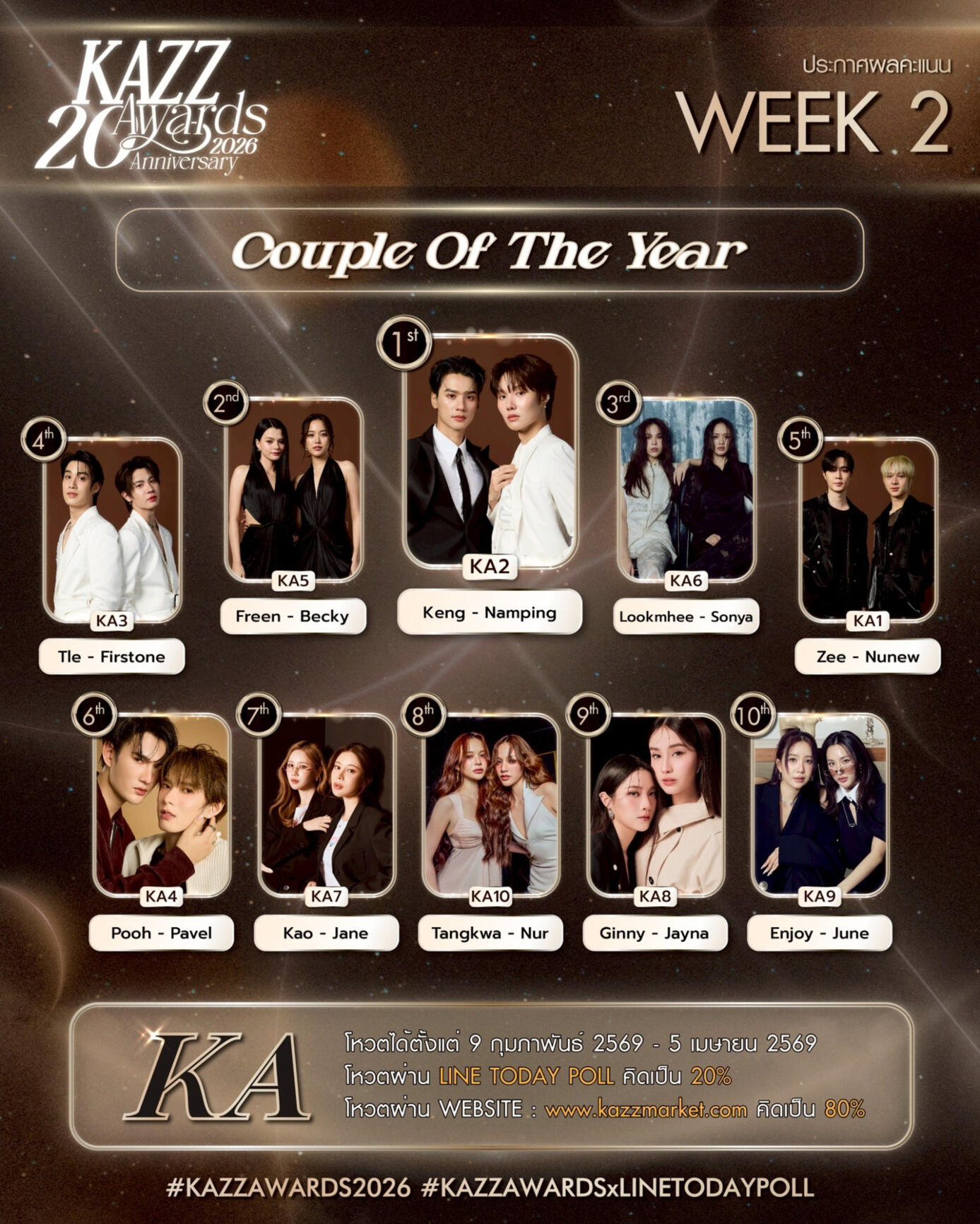 COUPLE OF THE YEAR COUPLE OF THE YEAR