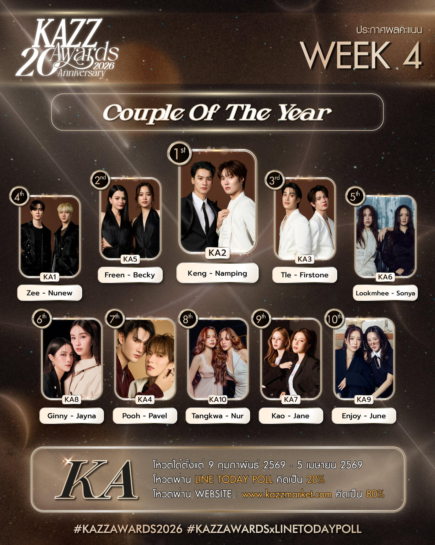 COUPLE OF THE YEAR COUPLE OF THE YEAR