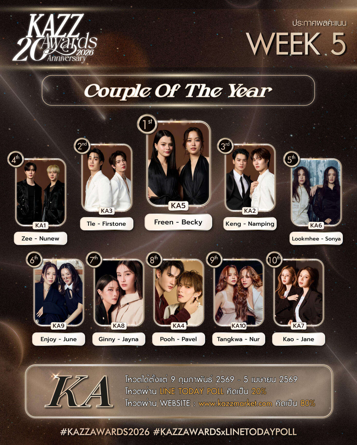 COUPLE OF THE YEAR COUPLE OF THE YEAR