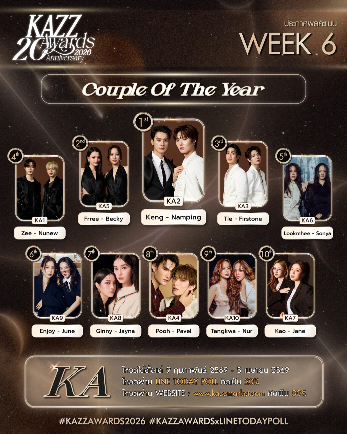 COUPLE OF THE YEAR COUPLE OF THE YEAR